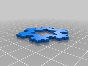 parametric koch snowflakes math art 3d print model - Mito3D