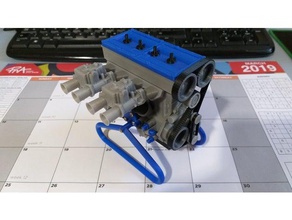ford cosworth bda 16v dohc 1600cc automotive engine motor nsfw racing scale model 3d print model - Mito3D