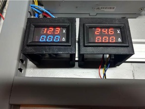 voltage meter enclosure din rail electronics case current 3d print model - Mito3D