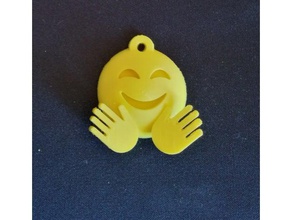 emoji hug keychain keychains emojis hugger hugs love printable 3d print model - Mito3D