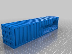 gaslands damaged 40ft shipping container toy game accessories 3d print model - Mito3D