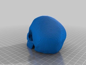 voxel cráneo las esculturas humanos 3d print model - Mito3D