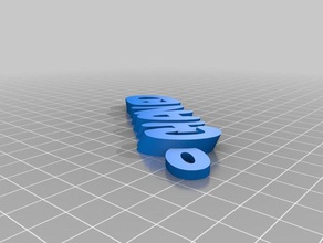 il mio personalizzato iamburnystext nome keyfob portachiavi organizzazione 3d print model - Mito3D