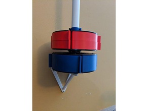 vertikalen pvc-Rohr, Wandhalterung verwendet filament-Spulen umgewandelt Schubladen Container Haushalt nsfw Veranstalter wiederverwenden spool-mount Lagerung 3d print model - Mito3D