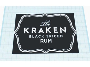 kraken rum logo art 3d print model - Mito3D
