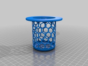 heksagonal hydropot 60mm 3d printing aquaponics hydroponics plant pot 3d print model - Mito3D