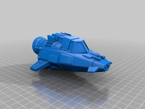 patrol skiff vehicles spaceship star wars legion 3d print model - Mito3D