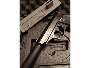 007 walther ppk stand - maruzen collectors edition props airsoft display gbb gun holder movie prop pistol replica 3d print model - Mito3D
