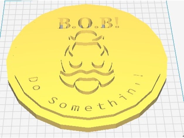 bob supervisión de la moneda las monedas insignias 3D print model - Mito3D