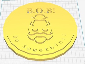 bob overwatch moneta le monete badge 3d print model - Mito3D