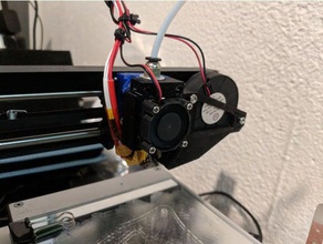 monoprice select mini dual fan mount e3d hotend adapter printer parts 3d print model - Mito3D