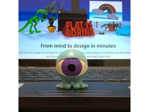 épico duup criaturas bonito cyclops olho monstro tinkercad 3d print model - Mito3D