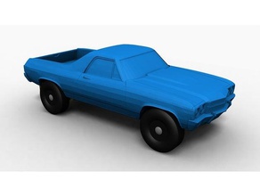 pinewood derby-body - el camino hobby derby pinewood-derby 3d print model - Mito3D