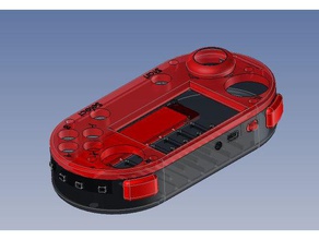 gamehat case electronics game hat gameboy like raspberry pi recalbox retrogaming retropie 3d print model - Mito3D