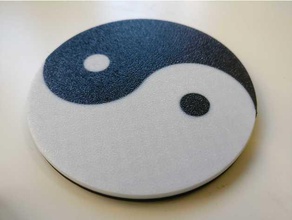 yin yang coaster cuisine à manger la balance boire 3d print model - Mito3D