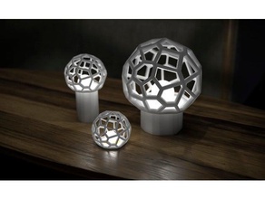 generative design voronoi esférica lâmpada de mesa agregado familiar a arte casa do luz markellov nsfw 3d print model - Mito3D