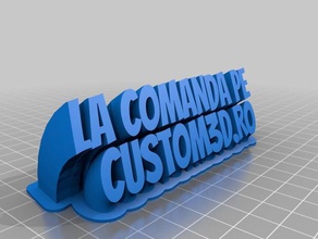 custom3d targa office personalizzato 3d print model - Mito3D