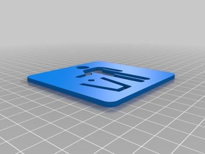 bin chico placardsign de los hogares suministros símbolo del cubo la basura 3d print model - Mito3D