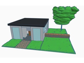 maquete casa 1 3d printing 3dpriting house tinkercad