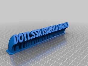 meu personalizados varrendo 2-nome de linha da placa texto office 3d print model - Mito3D