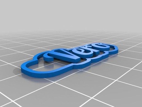 my customized multiline tag keychain vero keychains 3d print model - Mito3D