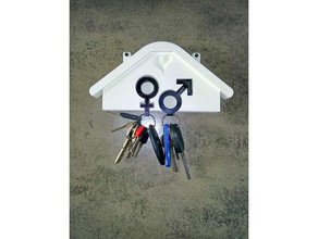 Schlüsselanhänger malefemale Haushalt keyhanger 3d print model - Mito3D