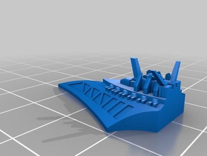 ornamented chaos cruiser prow games 3d print model - Mito3D