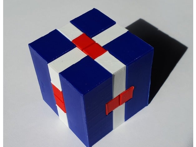 de madeira puzzle do cubo quebra-cabeças diamante 3D print model - Mito3D