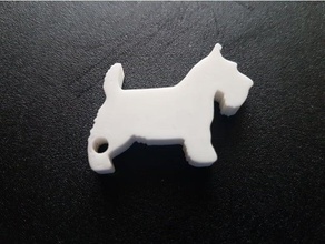 scottish terrier Schlüsselanhänger scottie 3d print model - Mito3D