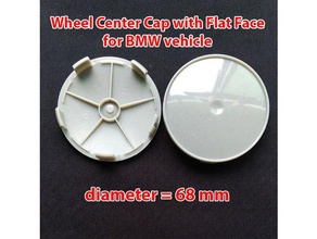 wheel center cap diameter 68mm flat face bmw vehicle automotive wheels 3d print model - Mito3D
