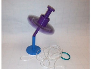 string-powered spinner giroscopio utilizzando cuscinetti 608 per la matematica art fisica giocattolo 3d print model - Mito3D