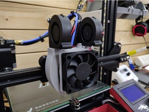 ender 3 60 mm ventilador de actualización 3d la impresora partes soplador compacto creality ender3 ruido en silencio 3d print model - Mito3D