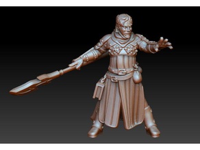 nameless witcher glaive people fantasy human mage miniature tabletop warlock warrior withcer 3d print model - Mito3D