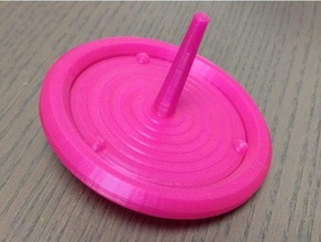 spinning disk top gyroscope three-part can assembled without gluing mechanical toys kreisel glue support 3d print model - Mito3D