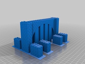 mopb-street-tunnel, lego-kompatibel - Spielzeug Spiel Zubehör 3d print model - Mito3D