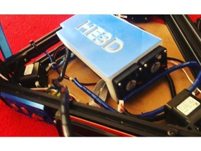 he3d k280 k200 board cooler dual 50mm fans printer accessories cooling fan delta 3d print model - Mito3D