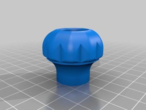 my customized smooth curvy star knob chuck parts 3d print model - Mito3D
