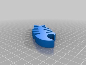 Flaschenöffner Schlüsselanhänger fishbone Zubehör 3d print model - Mito3D