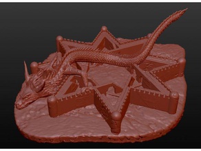fort ejderha heykeller bezier eğrisi kale matematik sanatı torus knot 3d print model - Mito3D