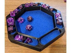 7 sided dice tray toy & game accessories 3d print model - Mito3D