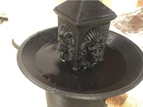 leão cabeça fonte de reparação redução da usar esculturas 3d print model - Mito3D