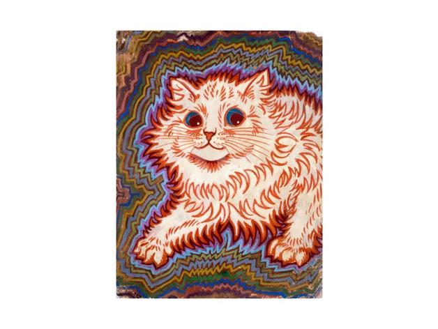 louis wain caleidoscopio gatos iii 2d arte 3D print model - Mito3D