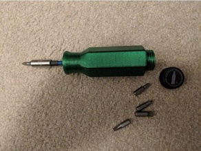 screwdriver storage hand tools bit holder bottle cap hex magnetic 3d print model - Mito3D