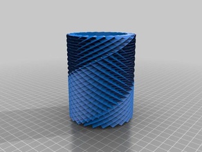 flower potpen holder 3d printing cool cup flowerpot future geomertic penholder 3d print model - Mito3D