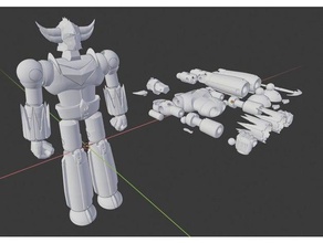 goldorak grendizer construção brinquedos goldrake retro robô 3d print model - Mito3D