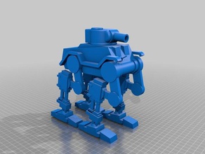 sherman legs 3d printing fantasy m4a1 m4 tank mech walker ww2 3d print model - Mito3D
