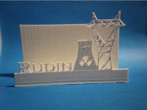 business card holder radiazioni 3d la stampa potenza atomica il nucleare centrale impianto 3d print model - Mito3D