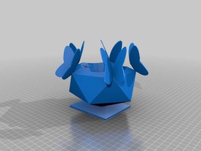 butterfly vaso 3d stampa 3d print model - Mito3D