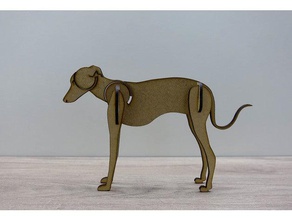 laser dog puzzle Dekor 3d-puzzle lasercut Holz 3d print model - Mito3D