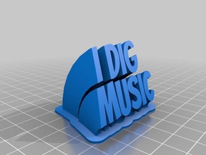 cavar la música de oficina personalizado 3d print model - Mito3D